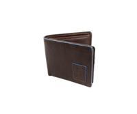 Leren heren Bilfold RFID blocking portemonnee laag bruin