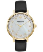 Horlogeband Kate Spade New York KSW1206 Leder Zwart 16mm - thumbnail