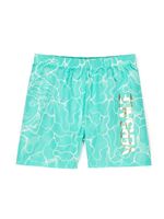 Versace Kids short de bain Medusa à logo imprimé - Bleu - thumbnail