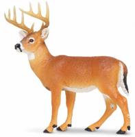 Safari bosdier Witstaarthert junior 12,5 cm bruin/wit