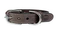 Sazzz halsband voor hond nomad vintage leer bruin 42-50x3 cm