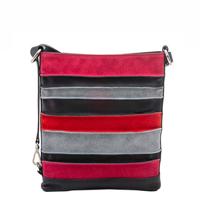 Mywalit leren crossbody tas Laguna zwart/roze