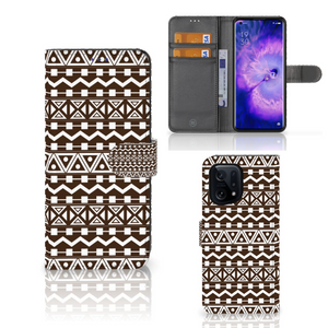 OPPO Find X5 Telefoon Hoesje Aztec Brown