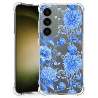 Case voor Samsung Galaxy S24 Flowers Blue - thumbnail