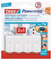 tesa POWERSTRIPS® Vario gordijnhaak Wit Inhoud: 4 stuk(s) - thumbnail