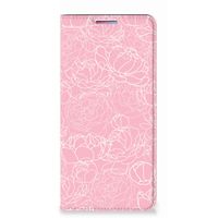 Motorola Moto G60s Smart Cover White Flowers - thumbnail