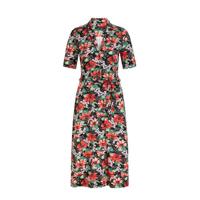 King Louie gebloemde jurk Lola Pacifica zwart/groen/rood