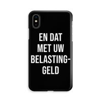 Belastinggeld - Zwart: iPhone X Volledig Geprint Hoesje - thumbnail