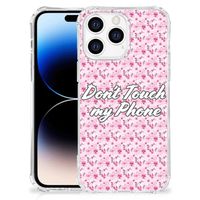 Apple iPhone 14 Pro Max Anti Shock Case Flowers Pink DTMP - thumbnail