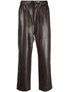 Nanushka pantalon Jain en cuir artificiel - Marron