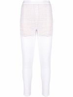 Genny pantalon transparent en maille ajourée - Blanc