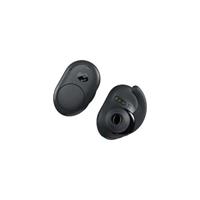 Skullcandy Push True Draadloze in-ear hoofdtelefoon met microfoon, batterij met 12 uur looptijd, inclusief oplaaddoos, siliconen oordopjes, donkergrijs