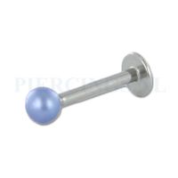 Labret 1.2 mm acryl parelmoer blauw