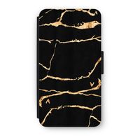 Gouden marmer: iPhone XS Flip Hoesje