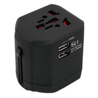 Caruba Multi Travel Adapter - Zwart