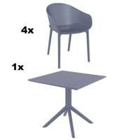 Garden Impressions Sky 5-delig tuinset - donker grijs