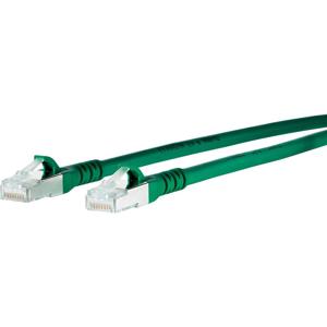 Metz Connect 1308450555-E RJ45 Netwerkkabel, patchkabel CAT 6A S/FTP 0.50 m Groen Folie afscherming, Afscherming gevlochten, Afscherming totaal 1 stuk(s)