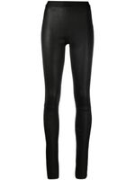 Ann Demeulemeester pantalon skinny en cuir - Noir - thumbnail