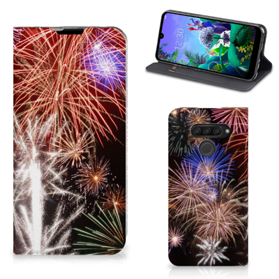 LG Q60 Hippe Standcase Vuurwerk