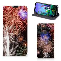 LG Q60 Hippe Standcase Vuurwerk