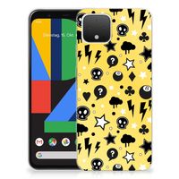 Silicone Back Case Google Pixel 4 Punk Geel - thumbnail