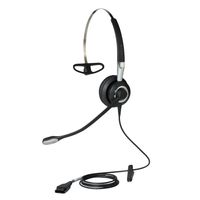 Jabra Biz 2400 II QD Mono NC 3-in-1 Wideband Headset Bedraad Neckband, oorhaak, Hoofdband Kantoor/callcenter Zwart, Zilver - thumbnail