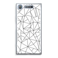 Geometrische lijnen zwart: Sony Xperia XZ1 Transparant Hoesje