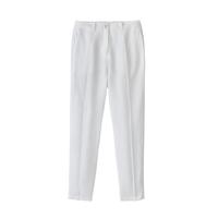 Linnen 7/8-broek met frontbies, Wit 44