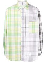 Thom Browne chemise colour block à carreaux - Gris - thumbnail