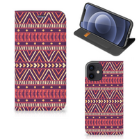 iPhone 12 Mini Hoesje met Magneet Aztec Paars