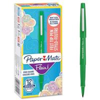 Paper Mate Flair-pen, Middelste punt (0,7 mm), 12 Stuks, Groen