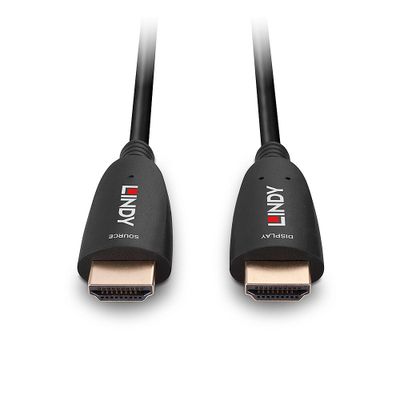 LINDY 38514 HDMI-kabel HDMI Aansluitkabel HDMI-A-stekker 40.00 m Zwart 8K UHD