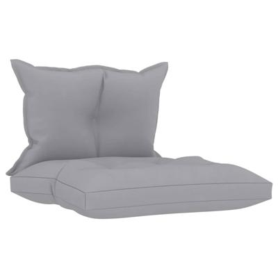 vidaXL Palletkussens 2 st stof grijs vidaXL Palletkussens 2 st stof grijs