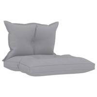 vidaXL Palletkussens 2 st stof grijs