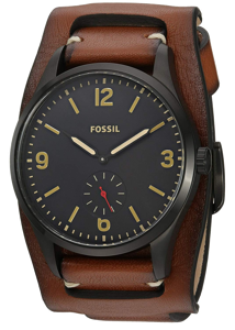 Horlogeband Fossil FS5243 Onderliggend Leder Bruin 22mm