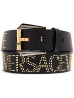 Versace ceinture Greca à logo clouté - Noir