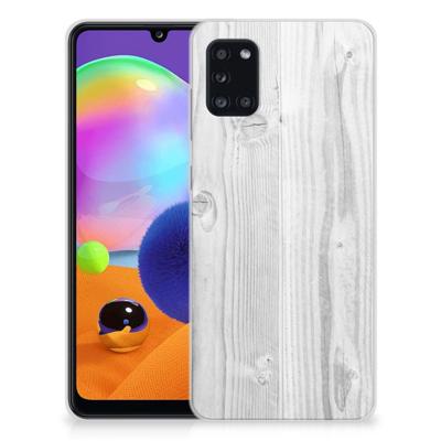 Samsung Galaxy A31 Bumper Hoesje White Wood Samsung Galaxy A31 Bumper Hoesje White Wood