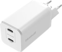 BlueBuilt Power Delivery Oplader met 2 Usb C Poorten 65W Wit - thumbnail