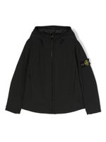 Stone Island Junior veste zippée à motif Compass - Noir - thumbnail