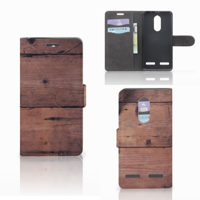 Lenovo K6 Book Style Case Old Wood