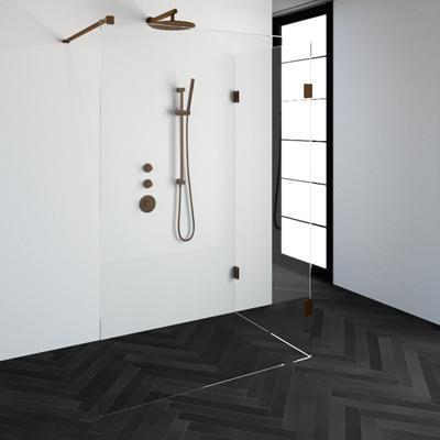 Sanituba Complete Profielloze Inloopdouche Reversed 90x140cm koper Sanituba Complete Profielloze Inloopdouche Reversed 90x140cm koper