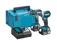 Makita DLX2283TJ combiset - DHP485 18v Boor- en schroefmachine + DTD153 Accu slagschroevendraaier met 5.0Ah accu&apos;s - thumbnail