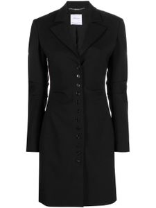 Blumarine manteau boutonné à revers crantés - Noir