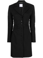 Blumarine manteau boutonné à revers crantés - Noir