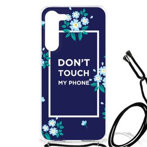 Samsung Galaxy S23 Plus Anti Shock Case Flowers Blue DTMP