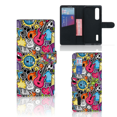 OPPO Find X2 Pro Wallet Case met Pasjes Punk Rock OPPO Find X2 Pro Wallet Case met Pasjes Punk Rock