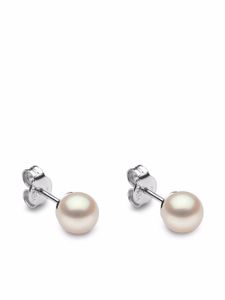 Yoko London puces d'oreilles Classic 6 mm en or blanc 18ct ornées de perles d'eau douce - Argent