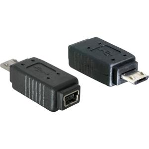 DeLOCK Adapter USB micro-B male to mini USB 5-pin mini USB 5p Zwart