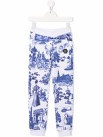 Philipp Plein Junior pantalon de jogging En PLEIN imprimé - Blanc - thumbnail