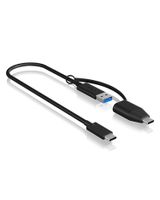 ICY BOX IB-CB033 USB-kabel USB 3.2 Gen 2 (3.1 Gen 2) 0,35 m USB C USB A Zwart - thumbnail